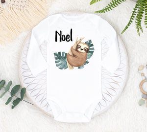 Sloth Baby Bodysuit, Sloth Baby Outfit, Baby Shower Gift, Pregnancy Reveal Baby Shirt, Baby One Piece, Sloth Baby Outfit