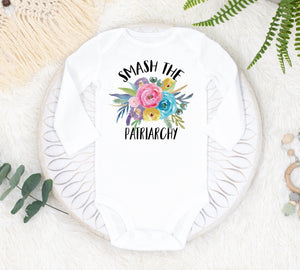 Smash The Patriarchy Baby Bodysuit, Tears of The Patriarchy, Feminist Baby Clothes, Baby One Piece, Baby Shower Gift, Tiny Feminist