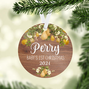 Pear Baby First Christmas Ornament