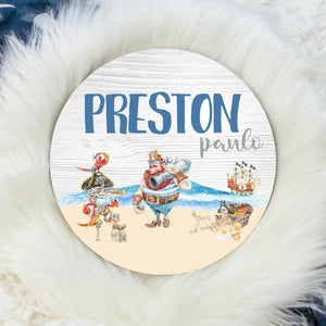 Pirate Baby Boy Name Sign
