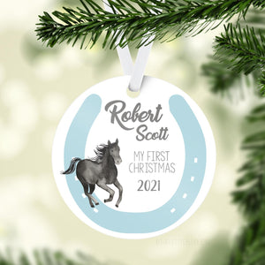 Horse Baby 1st Christmas Ornament