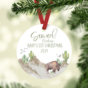 Buffalo Baby 1st Christmas Ornament
