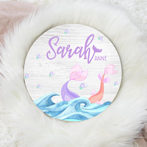 Mermaid Tails Baby Name Sign