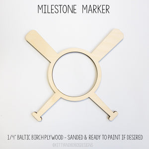 Baseball Bats Milestone Marker