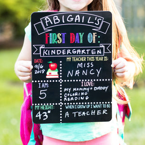 Reusable First and Last Day of School Sign, Liquid Chalk Dry Erase School Board, First Day of School Sign, Last Day of School Sign
