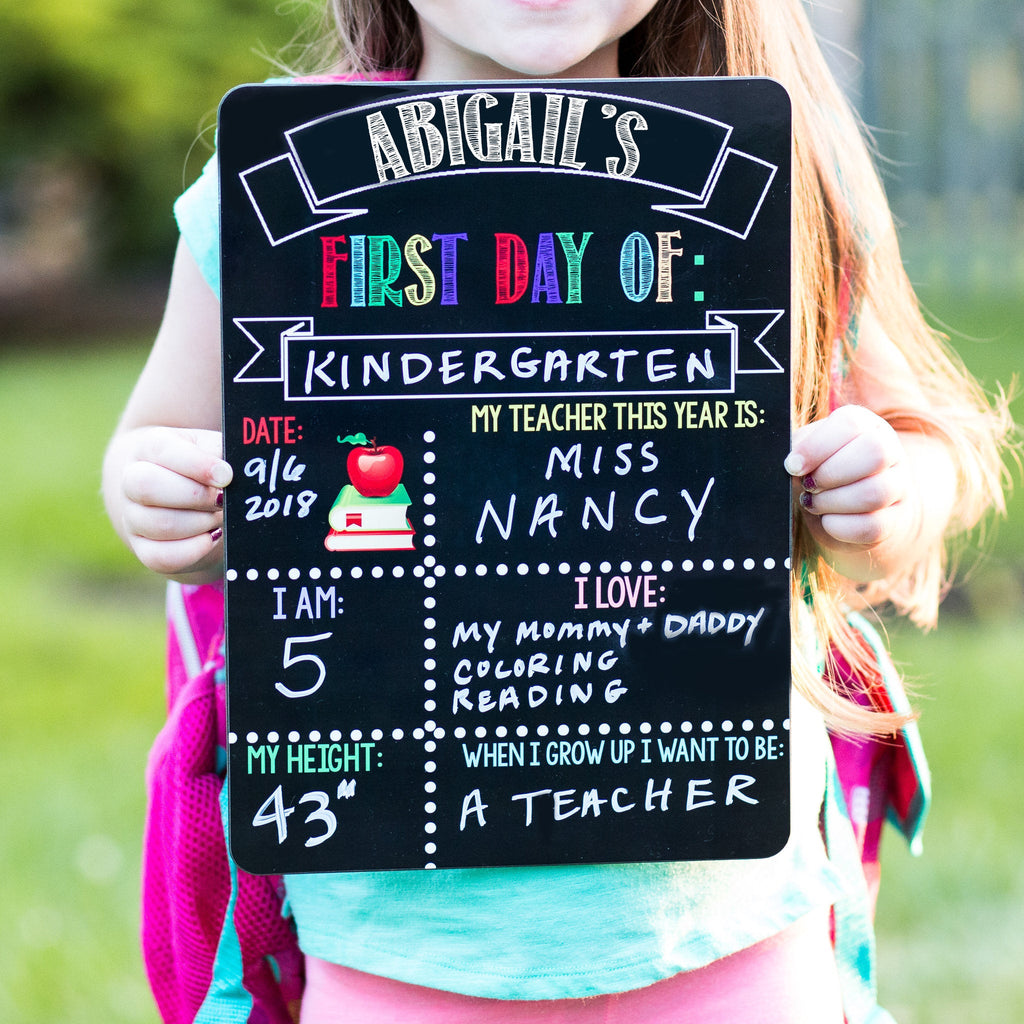 First and Last Day of School Sign, Reusable Liquid Chalk School Board, –  The Little Blue Lion