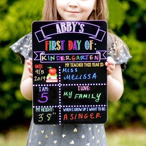 First and Last Day of School Sign, Reusable Liquid Chalk School Board, Homeschool First Day of School Sign, Back To School Sign