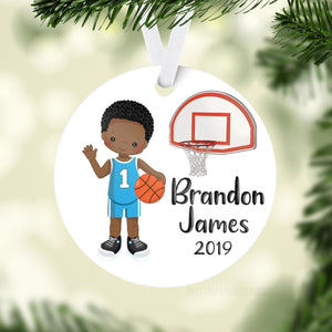 Boy Basketball Player Ornament