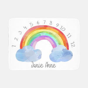 Rainbow Milestone Blanket