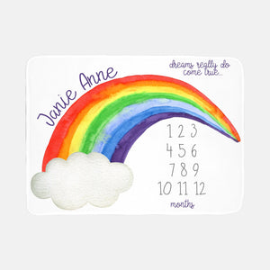 Rainbow Milestone Blanket