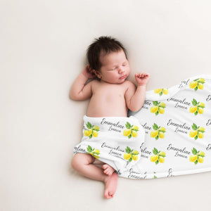 Lemon Baby Swaddle Blanket