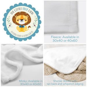 Lion Baby Boy Milestone Blanket