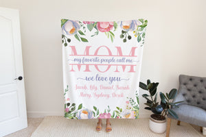 Pink Floral Mom Blanket
