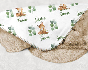 Fawn Deer Baby Swaddle Blanket
