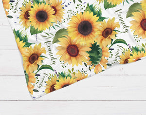 Sunflower Baby Swaddle Blanket