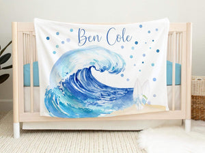 Ocean Waves Baby Blanket