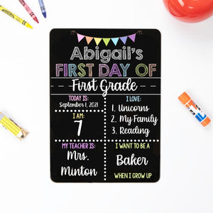 First Day of School Sign, Reusable First Day of School Board, First and Last Day of School Sign, Classic Pastel School Set, Last Day Sign
