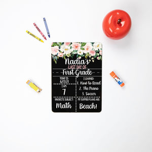 First and Last Day of School Sign, Liquid Chalk School Board, ReUsable First Day of School Sign, Last Day of School Sign, Blush Cream Floral