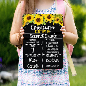 Sunflower First and Last Day of School Sign, Liquid Chalk School Board, ReUsable First Day of School Sign, Last Day of School Sign